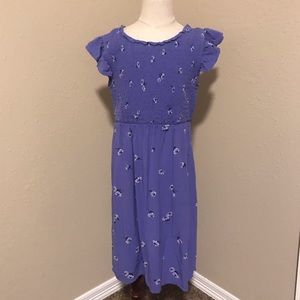 Old Navy girls blue with flowers dress